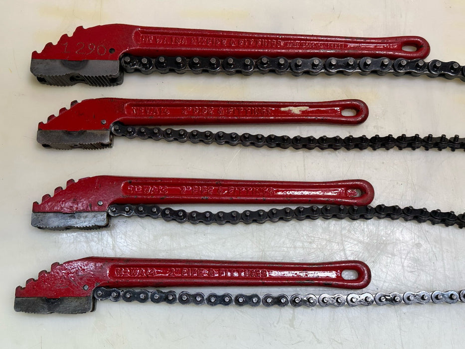4 Reed Manufacturing Company WA18 & WA14 Chain Wrench Tool Quantity of 4 Pieces