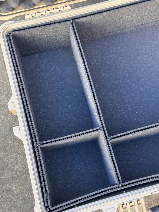 Pelican 1600 Watertight Hard Case with Foam insert - Desert Tan W/ Dividers