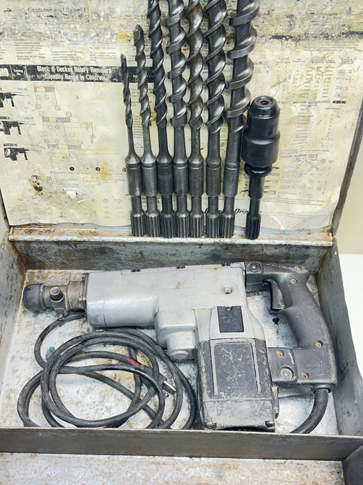 BLACK & DECKER PROFESSIONAL MACHO HD ROTARY HAMMER DRILL + 8 Bits Model 5045