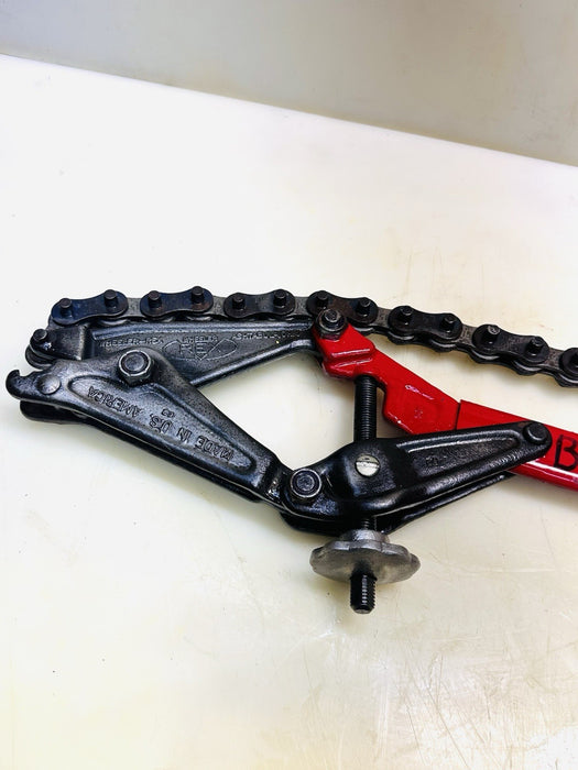 Wheeler Rex 4906 Ratchet Soil Pipe Cutter Chain - 1-1/2" to 6".  Great Shape #2