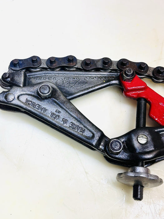 Wheeler Rex 4906 Ratchet Soil Pipe Cutter Chain - 1-1/2" to 6".  Great Shape #2