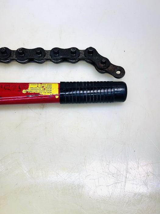 Wheeler Rex 4906 Ratchet Soil Pipe Cutter Chain - 1-1/2" to 6".  Great Shape #2