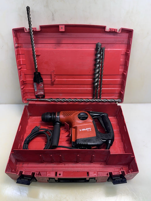 HILTI TE 16 Rotary Hammer Drill Corded Electric W/Case & 5X  Bits