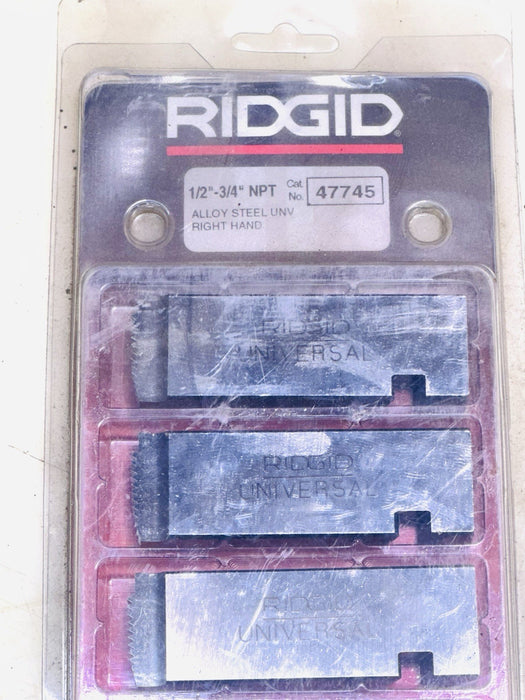 RIDGID 47745 1/2" to 3/4" - 14 NPT Universal Dies Alloy RH #1