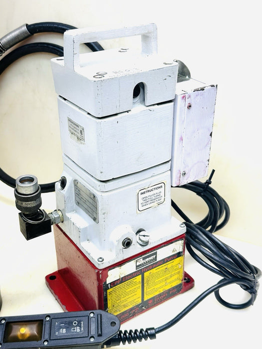 BURNDY EPP10 MODEL E HYDRAULIC PUMP  W/ BURNDY Y46C Crimper + HOSE 15 TON SET