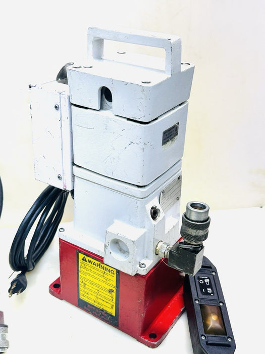 BURNDY EPP10 MODEL E HYDRAULIC PUMP  W/ BURNDY Y46C Crimper + HOSE 15 TON SET