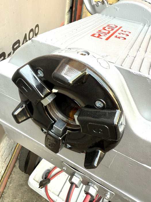 Reconditioned RIDGID® 535 V2 Pipe Threader with 2 811A Die Head HSS Dies & Cart