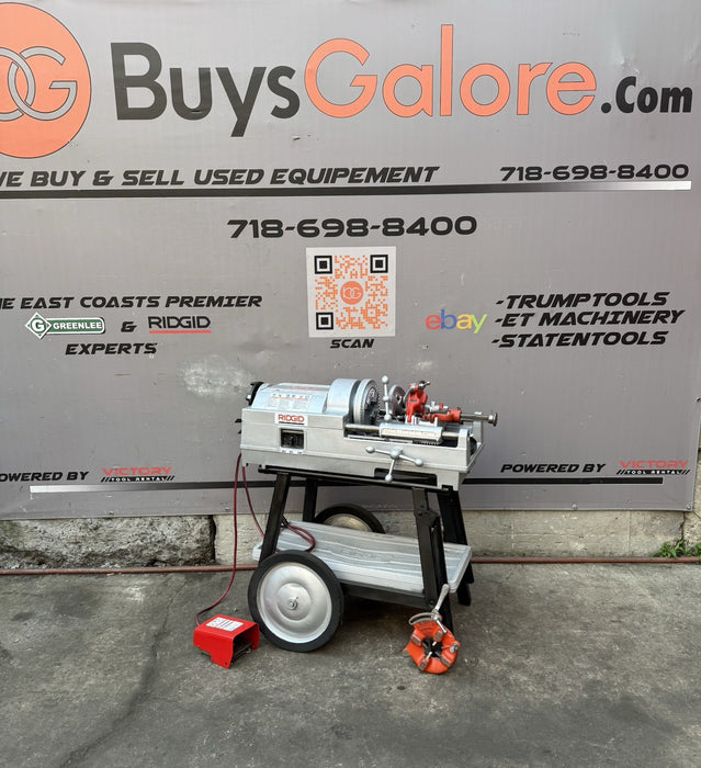 Reconditioned RIDGID® 535 V2 Pipe Threader with 2 811A Die Head HSS Dies & Cart
