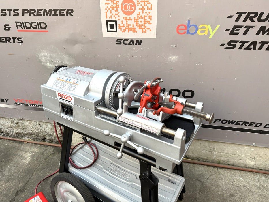Reconditioned RIDGID® 535 V2 Pipe Threader with 2 811A Die Head HSS Dies & Cart