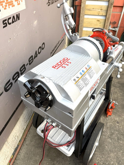 Reconditioned RIDGID® 535 V2 Pipe Threader with 2 811A Die Head HSS Dies & Cart
