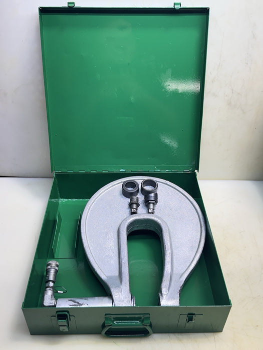 GREENLEE 1731 HYDRAULIC C-FRAME KNOCKOUT PUNCH DRIVER + PUNCHES #BG9