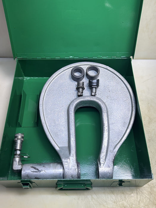 GREENLEE 1731 HYDRAULIC C-FRAME KNOCKOUT PUNCH DRIVER + PUNCHES #BG9