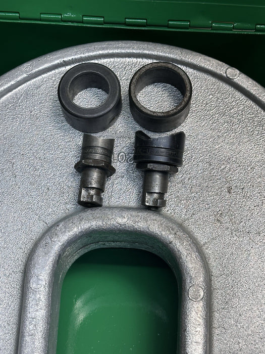 GREENLEE 1731 HYDRAULIC C-FRAME KNOCKOUT PUNCH DRIVER + PUNCHES #BG9