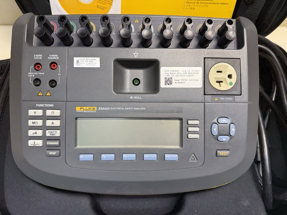 FLUKE ESA620 ELECTRICAL SAFETY ANALYZER (CALIBRATED Late 2023)- #1 FREE SHIPPING