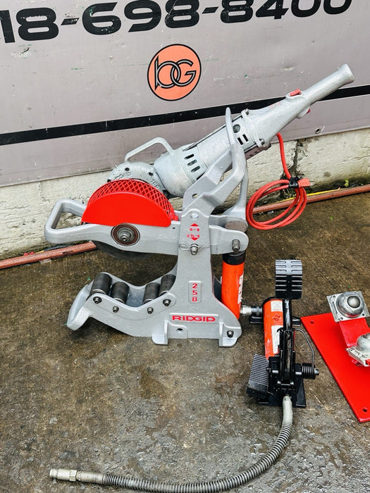Ridgid 258 Power Pipe Cutter 2-1/2-8” w/ Hyd Pump + Rigid 700 Threader 5/29 #1