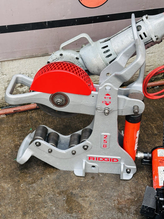 Ridgid 258 Power Pipe Cutter 2-1/2-8” w/ Hyd Pump + Rigid 700 Threader 5/29 #1