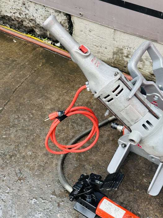 Ridgid 258 Power Pipe Cutter 2-1/2-8” w/ Hyd Pump + Rigid 700 Threader 5/29 #1