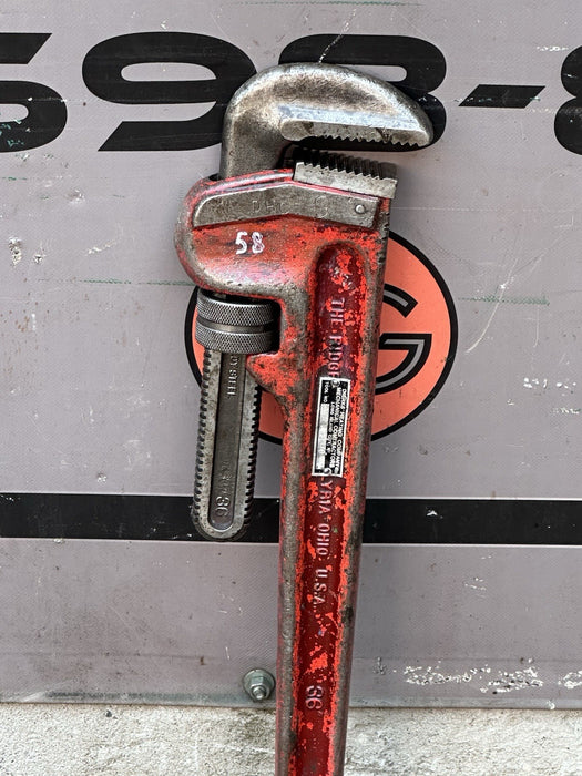 Ridgid 36" Pipe Wrench Heavy Duty Steel 31035 Made in USA #58