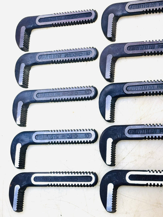 10 PCs Ridgid 10" Pipe Wrench Upper Jaw Replacement Steel Made in USA