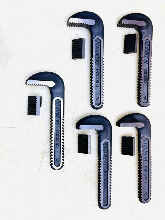 Quantity Of 5 Genuine Ridgid Hook & Heel Jaw 14" Steel Pipe Wrench 31655 31635