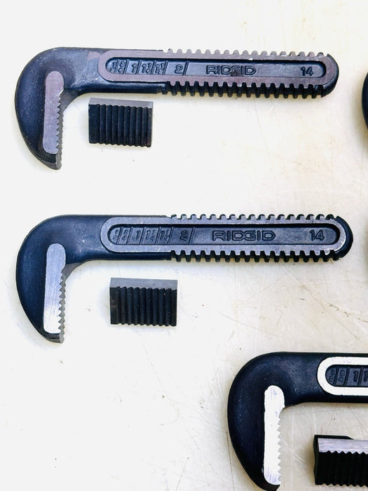 Quantity Of 5 Genuine Ridgid Hook & Heel Jaw 14" Steel Pipe Wrench 31655 31635