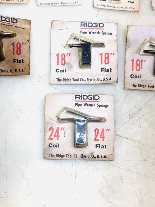 Ridgid Pipe Wrench Springs 24 , 18 , 12,  Flat & Coil NOS Quality Of 8