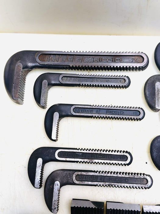 Lot Of Genuine Ridgid Jaw Hook , Heel Jaw, Pins Etc For 24, 12, 10, Pipe Wrench