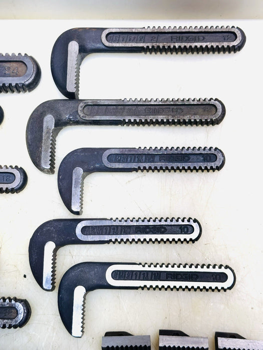 Lot Of Genuine Ridgid Jaw Hook , Heel Jaw, Pins Etc For 24, 12, 10, Pipe Wrench