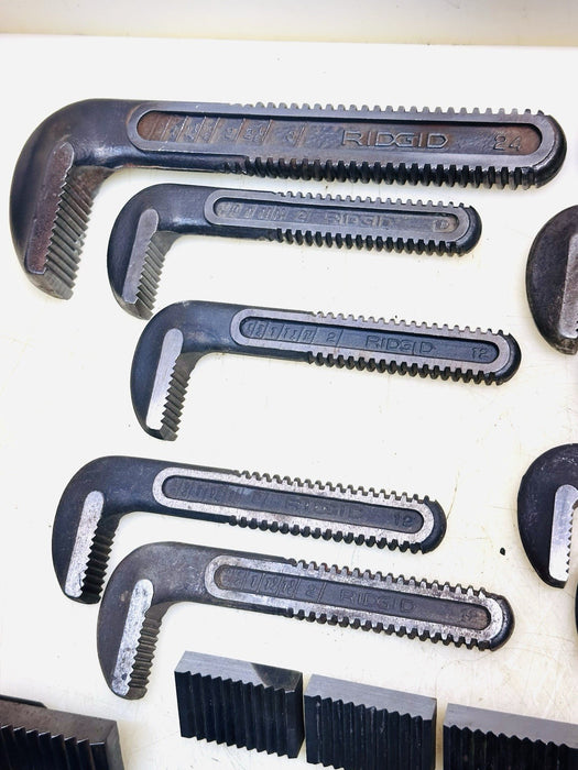 Lot Of Genuine Ridgid Jaw Hook , Heel Jaw, Pins Etc For 24, 12, 10, Pipe Wrench