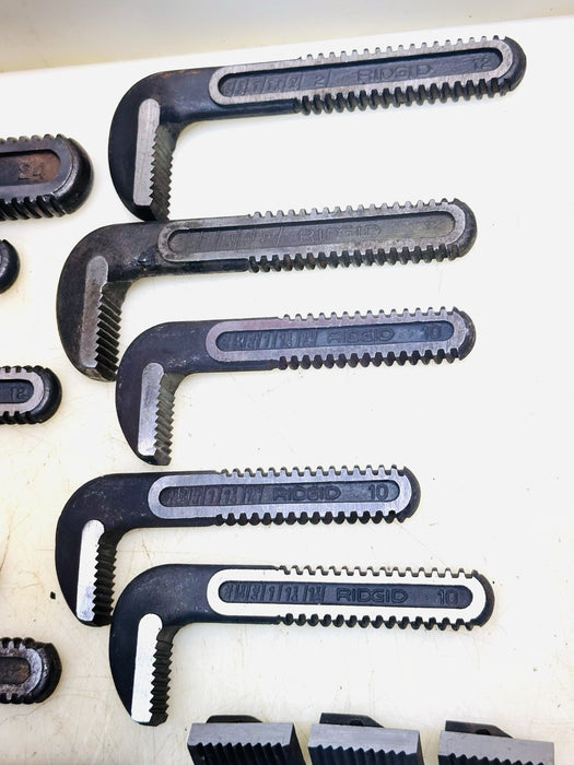 Lot Of Genuine Ridgid Jaw Hook , Heel Jaw, Pins Etc For 24, 12, 10, Pipe Wrench