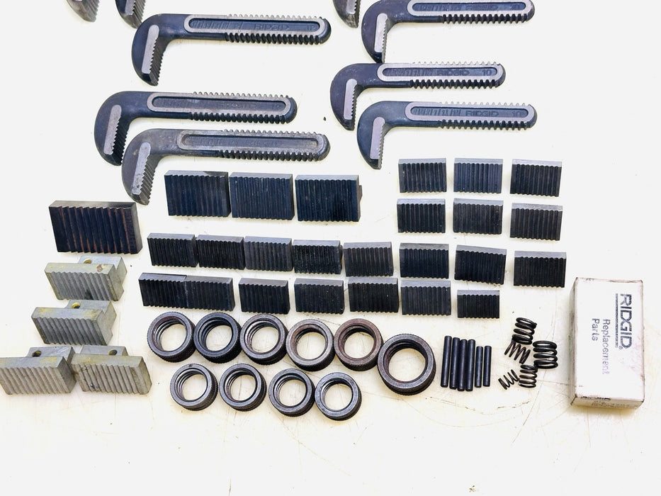 Lot Of Genuine Ridgid Jaw Hook , Heel Jaw, Pins Etc For 24, 12, 10, Pipe Wrench