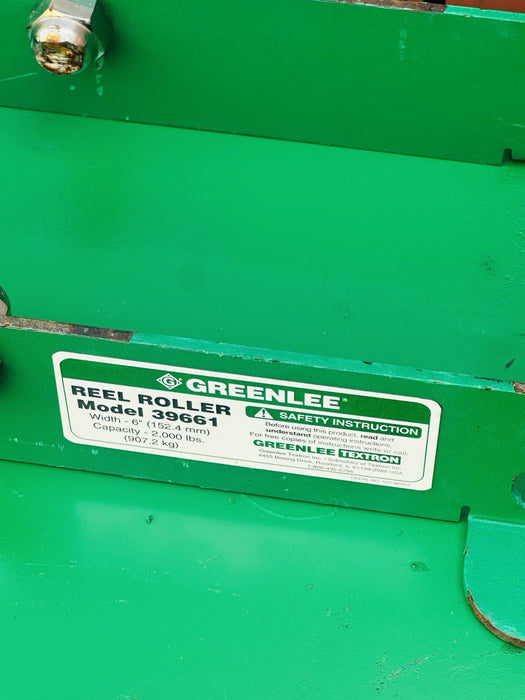 2 Greenlee 39661 Roller Assembly Reel 6in 2000lb Capacity 48in Length