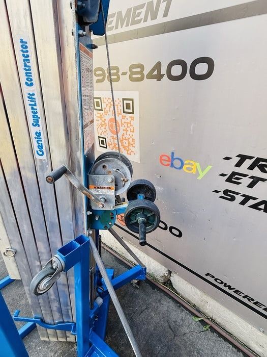 Genie Superlift Advantage SLA-25 Material Lift Winch Stacker 25 Feet Heavy Duty