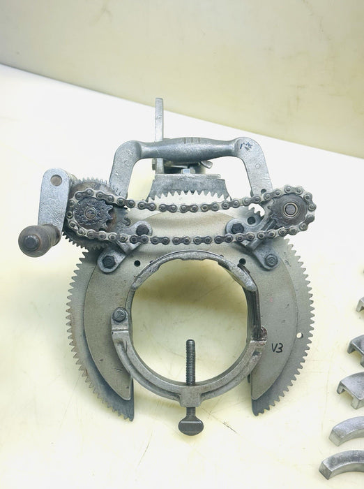 Mathey Dearman Pipe Beveling Machine Mode MS Beveler 1-1/2 to 4 W/ Inserts #V3