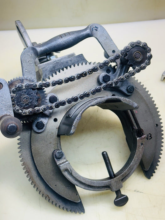 Mathey Dearman Pipe Beveling Machine Mode MS Beveler 1-1/2 to 4 W/ Inserts #V3