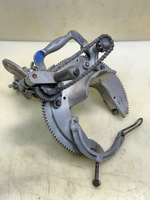 Mathey Dearman Pipe Beveling Machine Model MS Beveler 1-1/2 to 4 W/ Inserts #V7