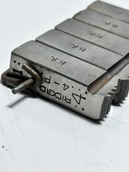 RIDGID 4PJ  4” NPT Dies Set RH for 4-P and 4PJ Threaders