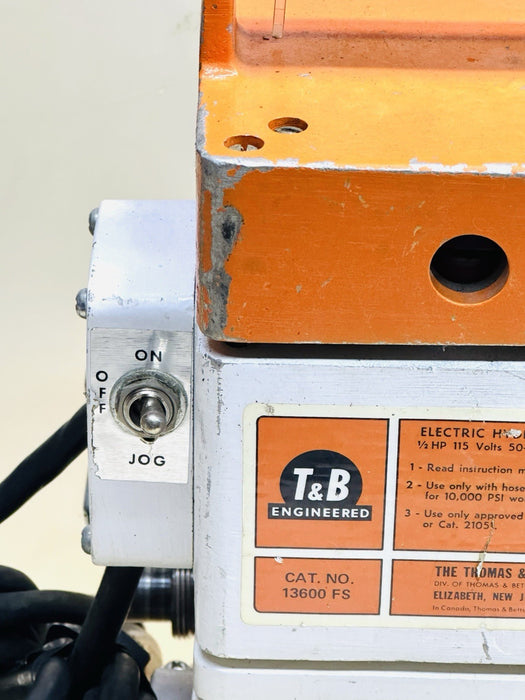 T&B Thomas & Betts Electric Hydraulic Pump, 10,000 PSI MODEL-13600 Tested!!!