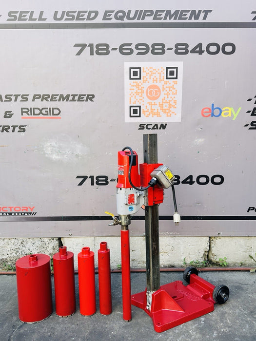 Core Bore B&D Core Drill Rig W/ 5 Bits 2”, 3”, 4”, 5”, 8” Heavy Duty Works Great bg9