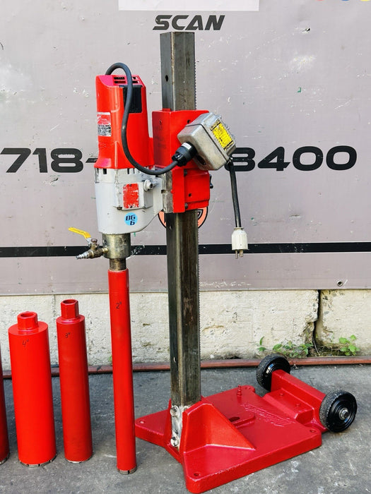 Core Bore B&D Core Drill Rig W/ 5 Bits 2”, 3”, 4”, 5”, 8” Heavy Duty Works Great bg9