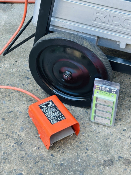 Ridgid 1224 Pipe Threader Threading Machine 1/2” to 4” Threader Complete WOW✅🔥 bg465