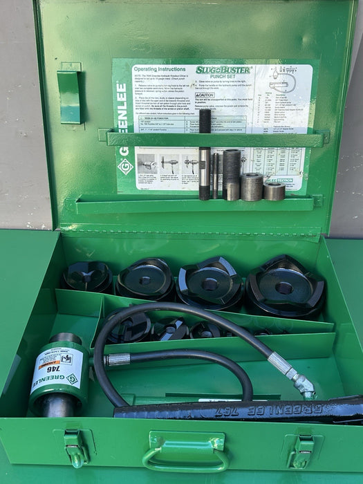 Greenlee 7310 SB Slug Buster KO Knockout Punch Set 1/2" - 4" , 767 Pump Case BG7