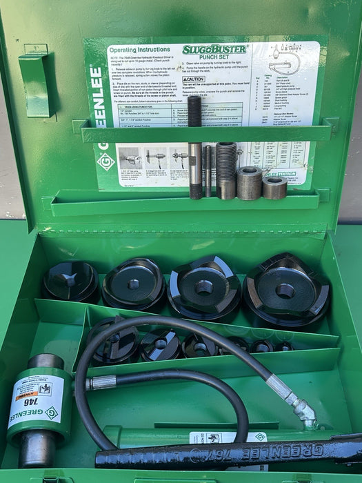 Greenlee 7310 SB Slug Buster KO Knockout Punch Set 1/2" - 4" , 767 Pump Case BG7