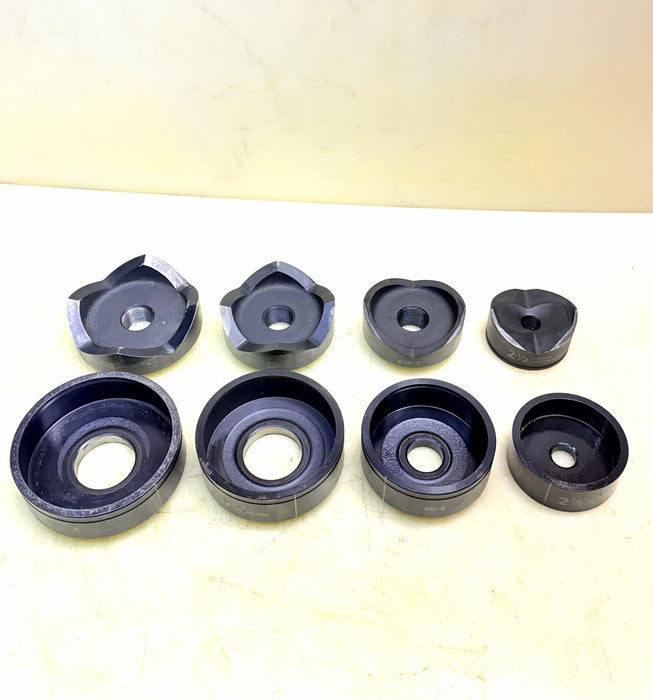 Greenlee 2-1/2" to 4" Knock-Out Punch Die Set New Style 8 Pcs. Mint