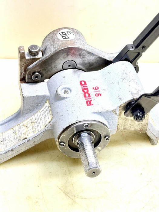 RIDGID 916 Manual Roll Groover For 1-1/4" to 6" Pipe Works Good! BG3