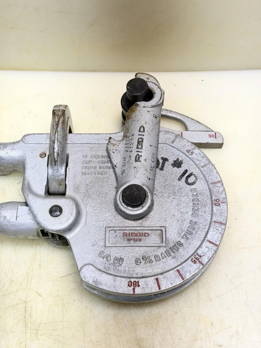 RIDGID 35175 3/4" (19mm) Model 368 Geared Ratchet Tube Bender   Nice Condition