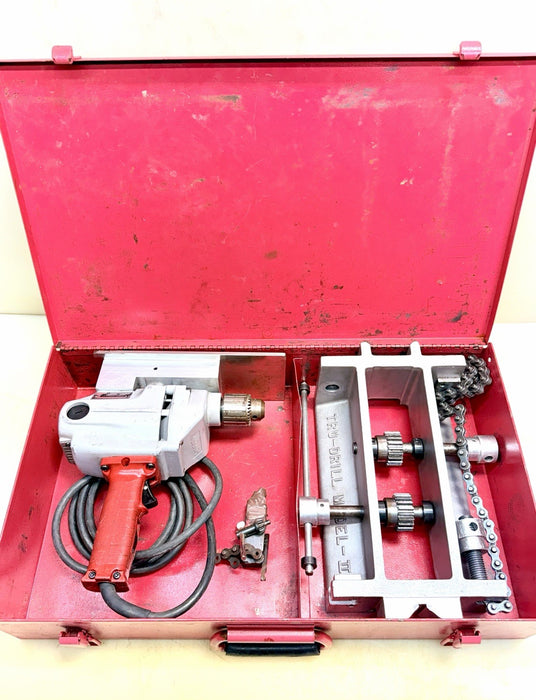 TRIPLE R SPECIALTY TRU-DRILL II Milwaukee Motor Hole Saw Tool With Chain Vice bg2