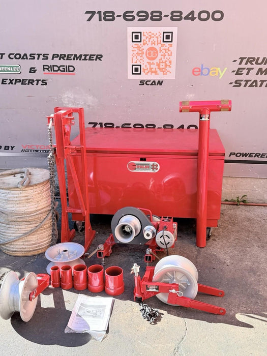 ENSLEY GREENLEE 8000 LBS HEAVY DUTY 2-SPEED CABLE PULLER 440-84 + ACCESSORIES NW