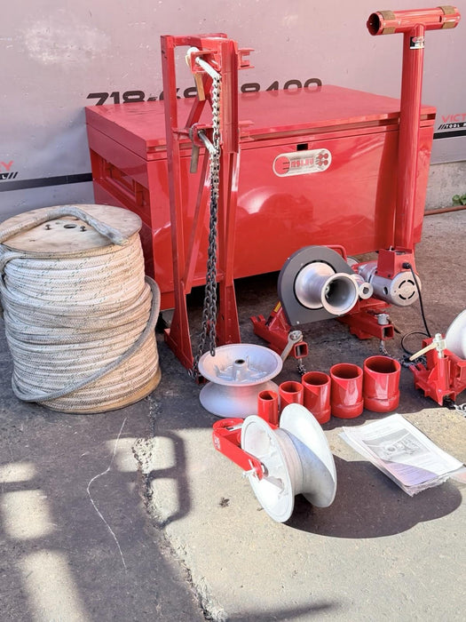 ENSLEY GREENLEE 8000 LBS HEAVY DUTY 2-SPEED CABLE PULLER 440-84 + ACCESSORIES NW