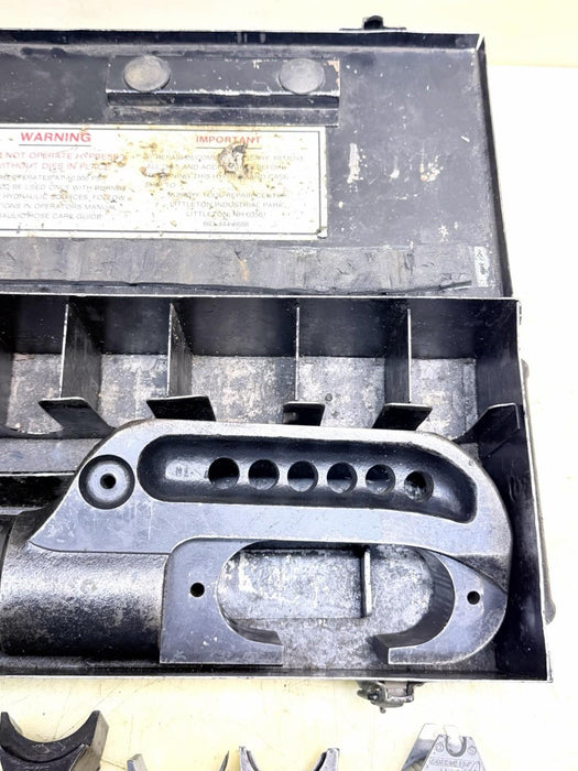 Burndy Y46 Hypress Hydraulic Crimper Tool 10,000PSI w/ 6 Dies & Adaptors Tested